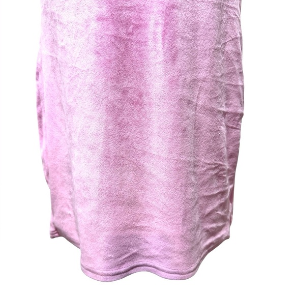 Juicy Couture Pink Velour Sleep Shirt Pajama Nightgown Size L Bling Logo Soft - Picture 4 of 12